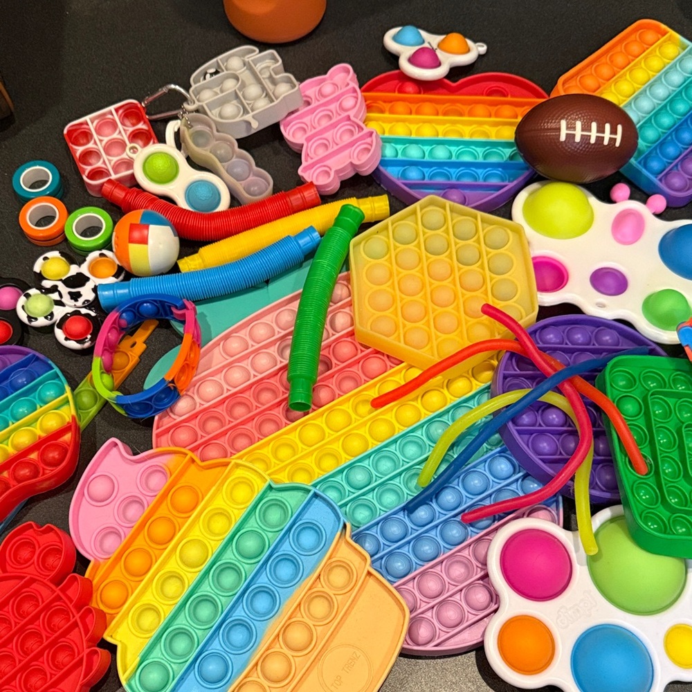 Rainbow Pop It Fidget Sensory Set